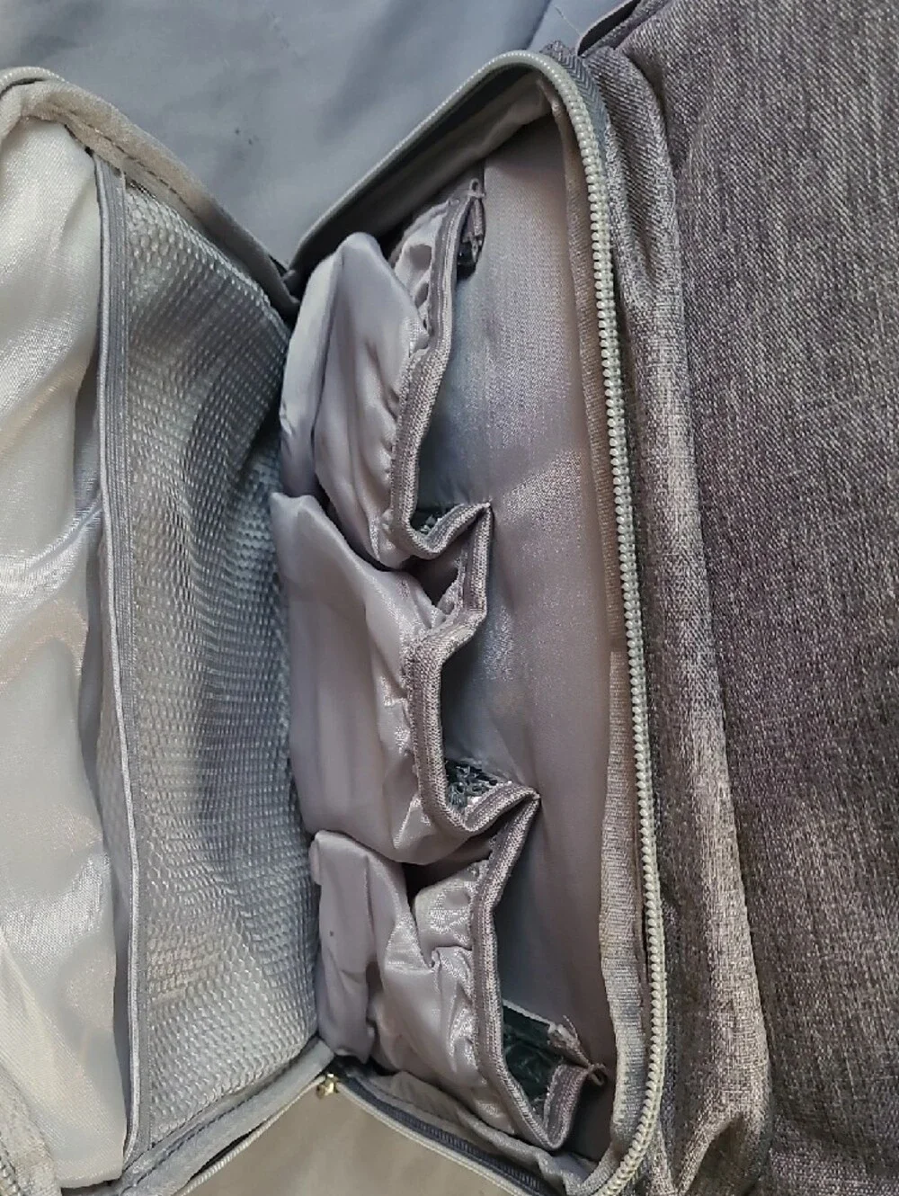 Gray Backpack Diaper Bag